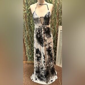 NWT Elegant Tie-Dye Maxi Dress